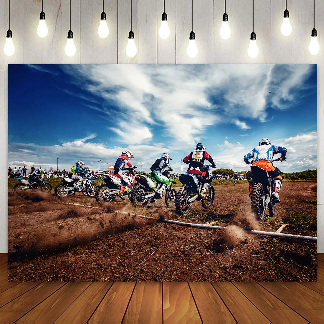 

Motocross Racing Theme Backdrop Motorcycle Photography Background for Men Kids Boy Birthday Party Decor Cake Table Banner Poster