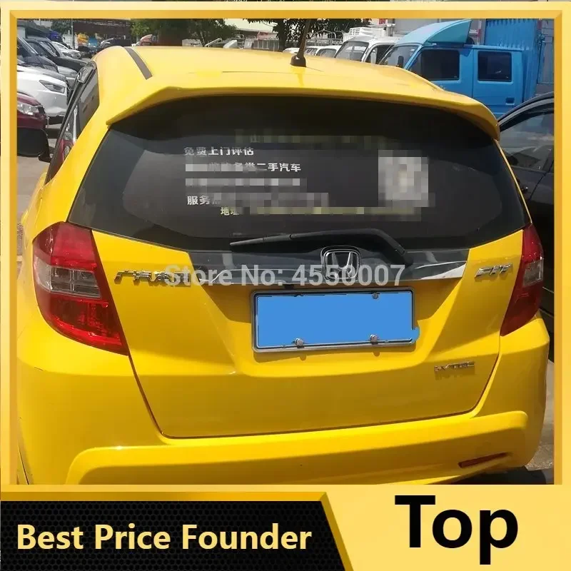 

Спойлер для Honda Jazz Fit, высококачественный АБС-материал, заднее крыло автомобиля, праймер, задний спойлер для Honda Fit 08-13, спойлер