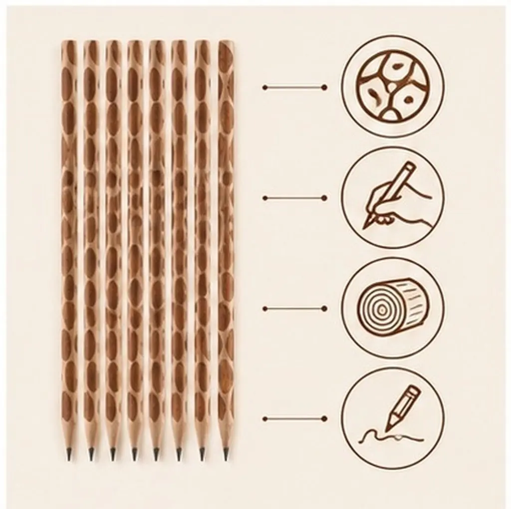 10Pcs Wooden Jungle Animal Pencils Handpainted Detailed Patterns Round Ergonomic Shape Writing Drawing Pencils Easter