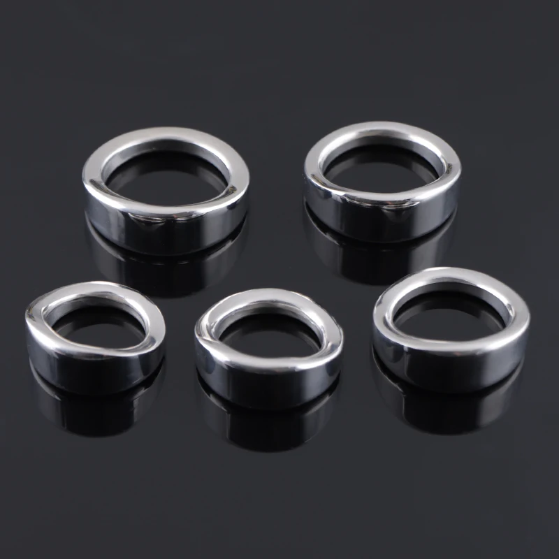 5 Sizes Stainless Smooth Steel Mencock Prevention Penis Glans Phimosis Rings Adult Supplies Intimate Sex Toys For Men Foreskin