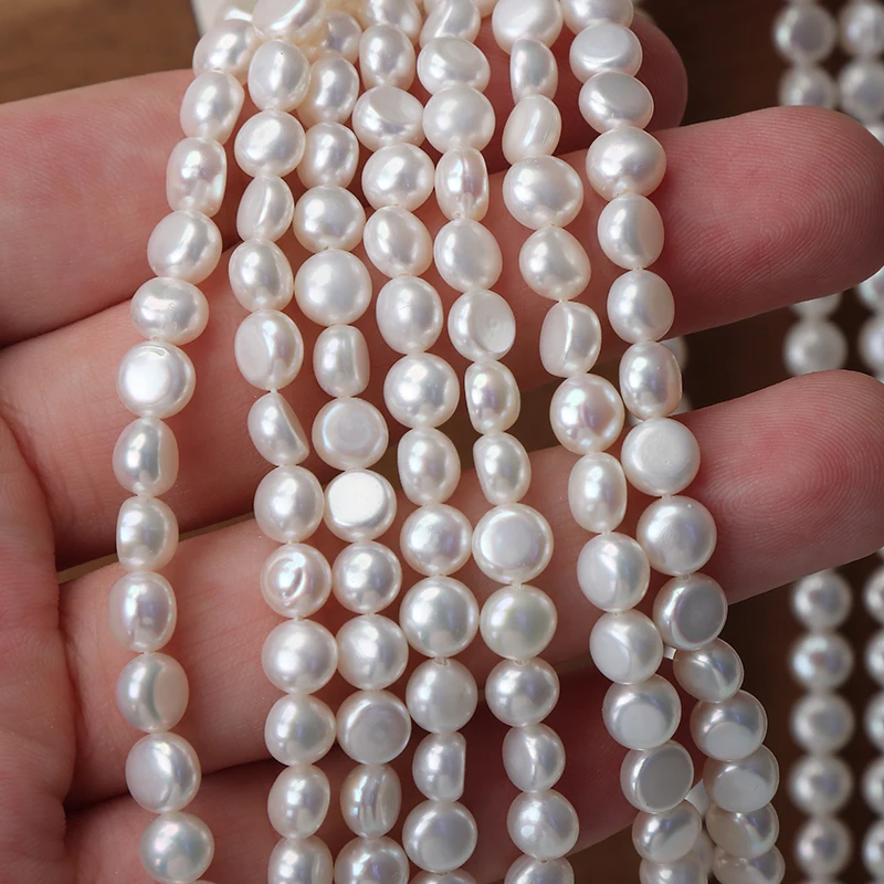 Cost-effective smooth coreless pill beads natural loose beads DIY jewelry beads 5-5.5 mm / 5.5-6 mm.