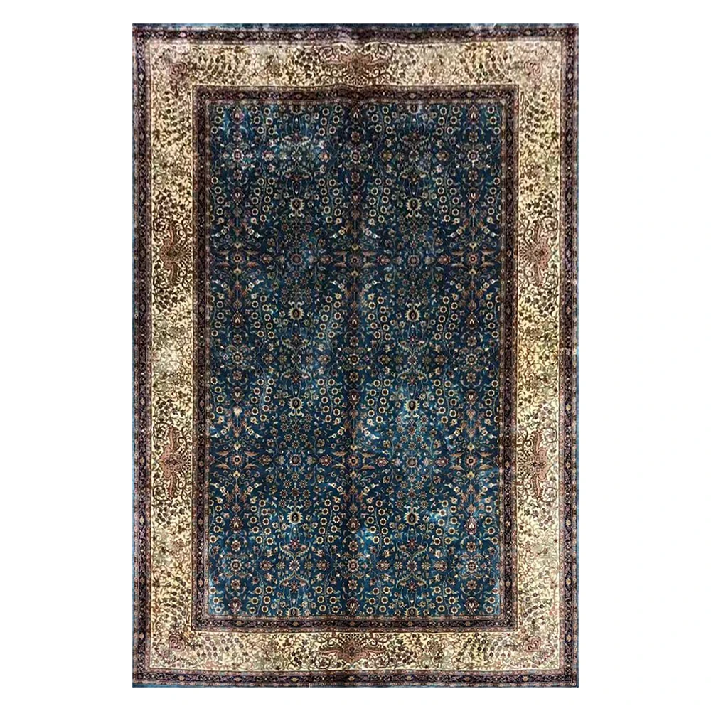 

Prayer Rug Floral Turkish Rugs Sale Oriental Silk Rug Floor Mat Size 4'X6'