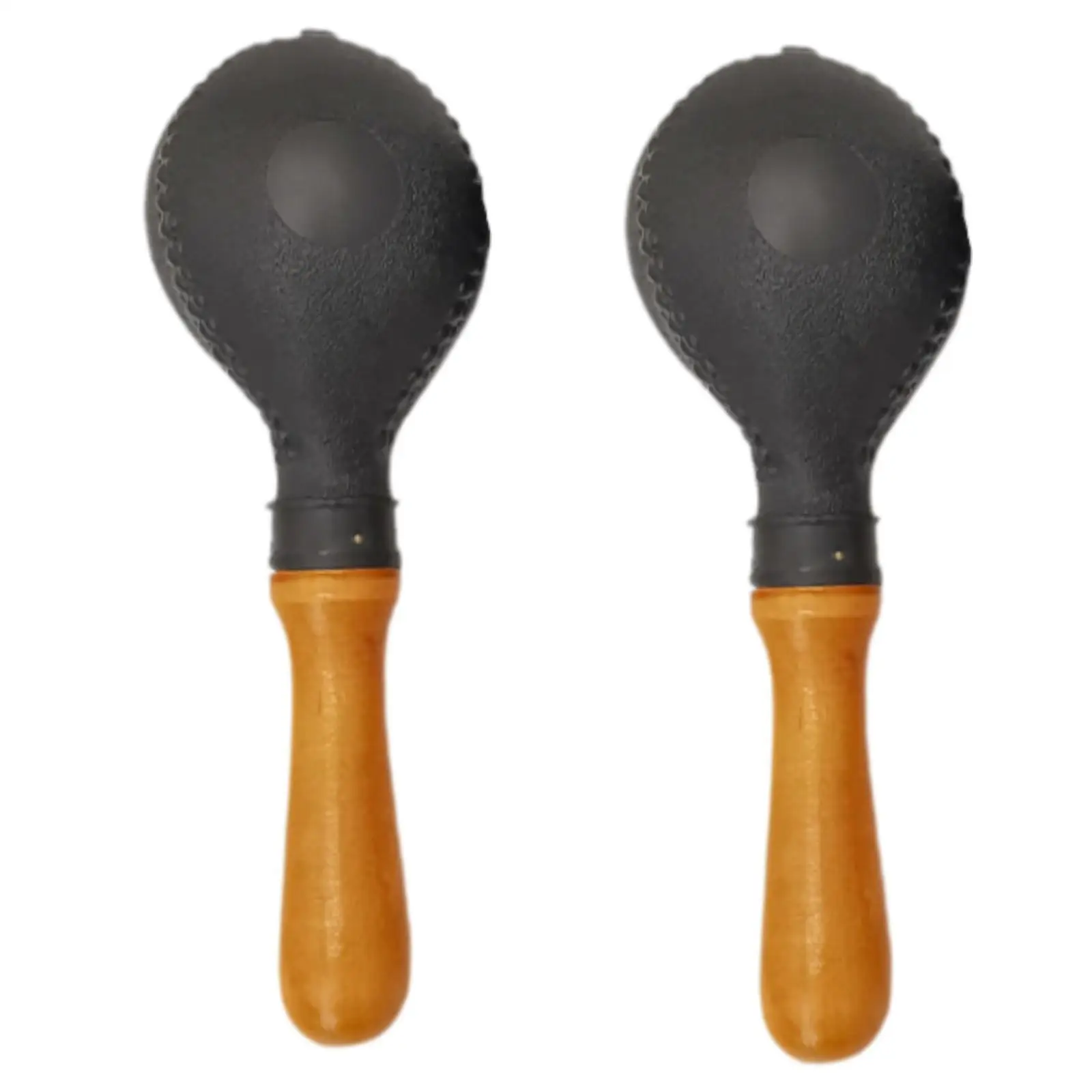 2 Pieces Wooden Maracas Hand Percussion Professional Wood DIY Shakers Rattles for Festivals Birthday Party