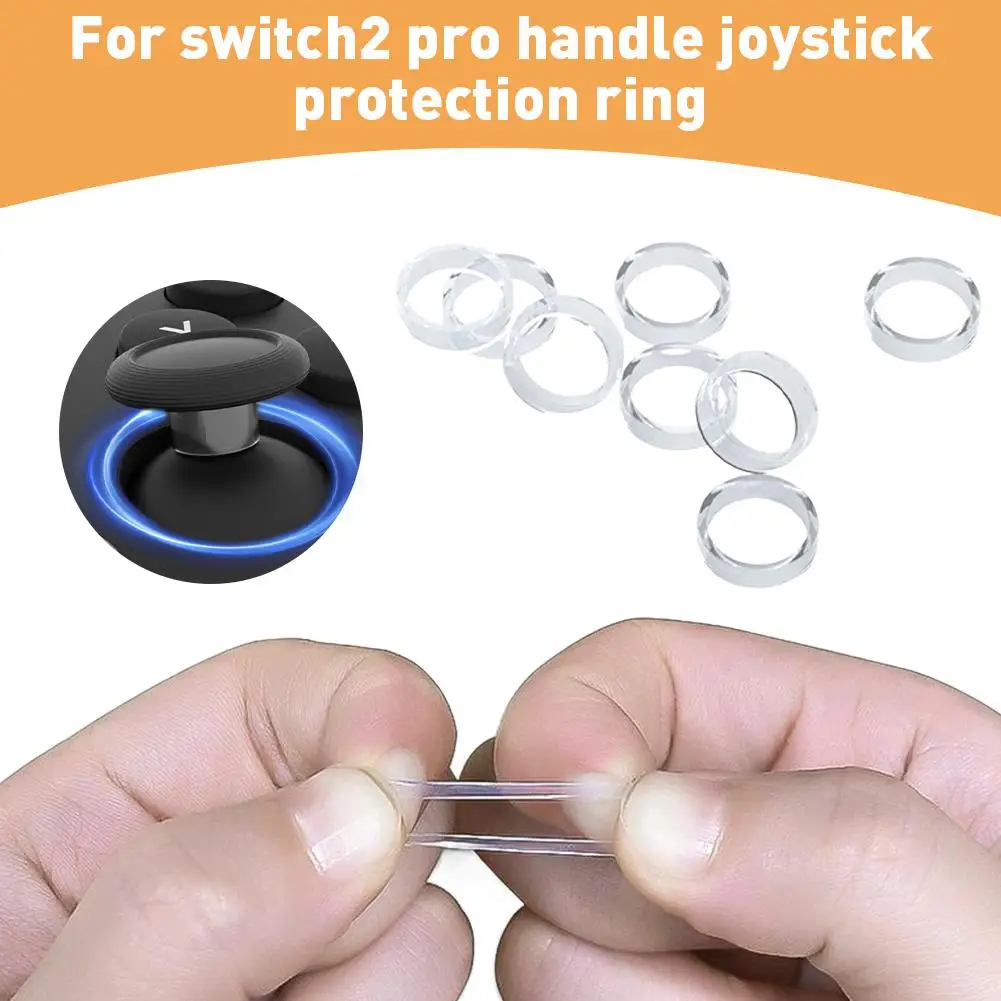 4PCS For Switch 2 Pro joystick protection ring Invisible Elastic Rubber Anti-Wear Protector Ring Cover Game Accessories