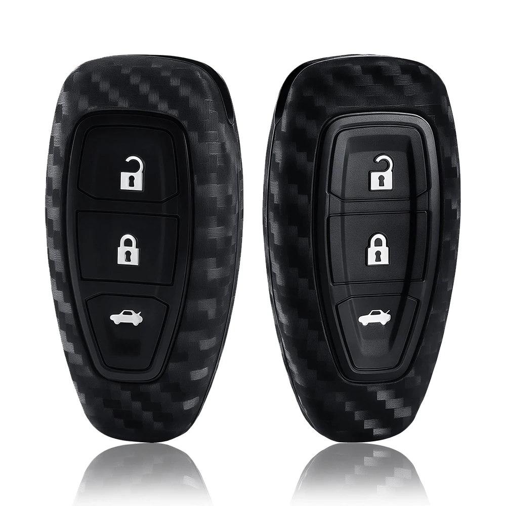 

Car Key Pack for Ford ST Line Fiesta Focus Mondeo Ecosport Kuga Edge Escape Metallic Silicone Car Key Fob Case Accessories