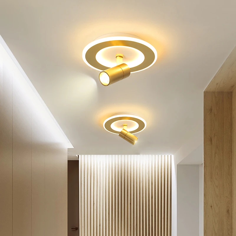 

Factory direct sales New 24W Gold LED Ceiling Light Iron Art Acrylic Ceiling Lamp for Corridor/Entrance/Balcony/Cloakroom