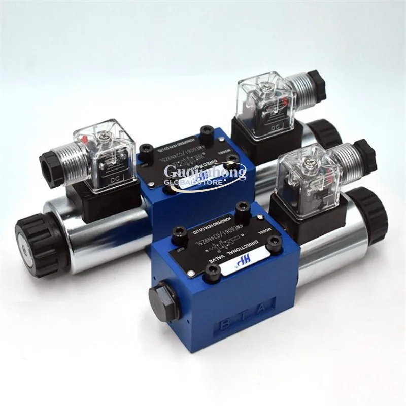 Double Single Head Hydraulic Solenoid Reversing Valve 4WE6E 6J 6G 6H 6D 6Y Six-Way Solenoid Directional Valve