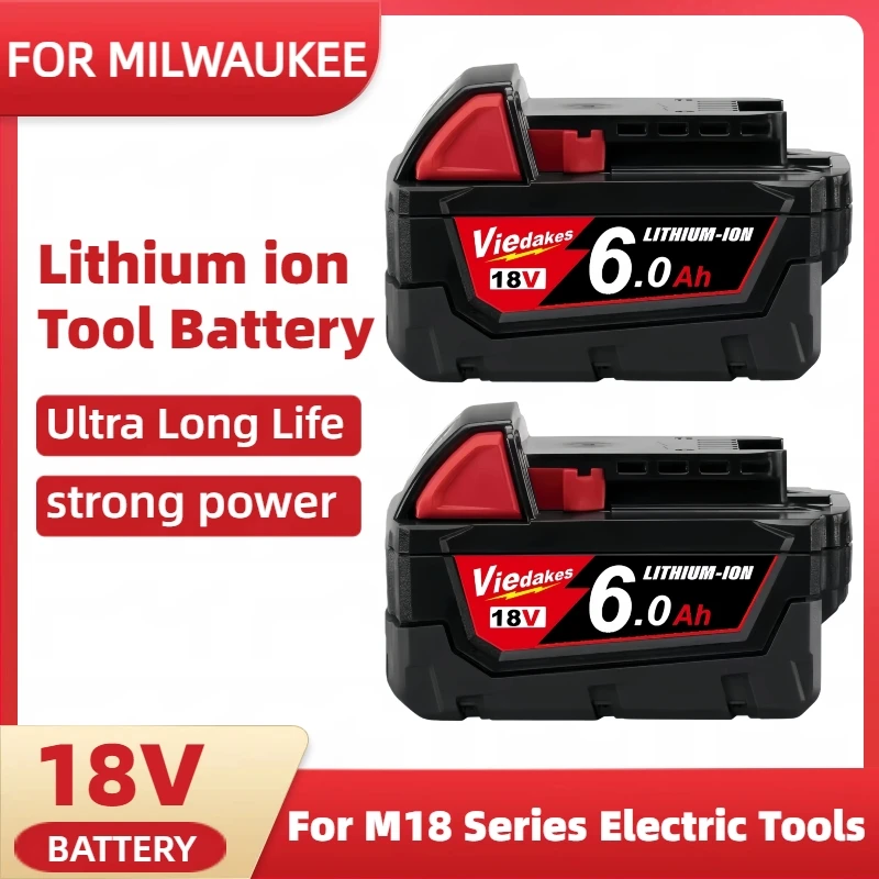 

18V 9Ah 6Ah For Milwaukee 18V Battery replacement XC M18B5 48-11-1830 48-11-1820 48-11-1860 48-11-1840 48-11-1850