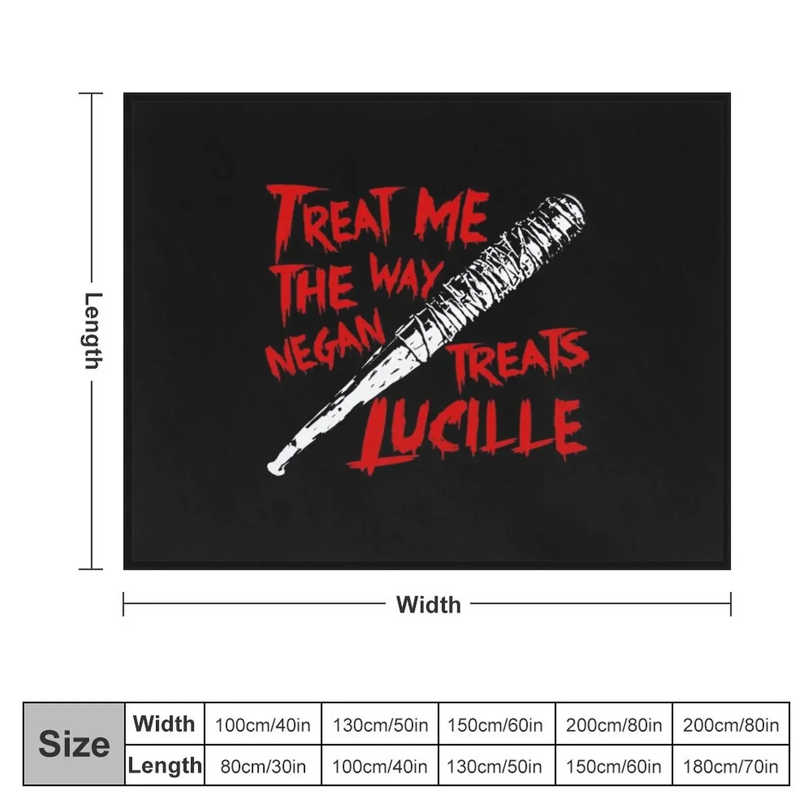 Treat Me The Way Negan Treats Lucille Throw Blanket Thin For Sofa Thin Heavy Blankets