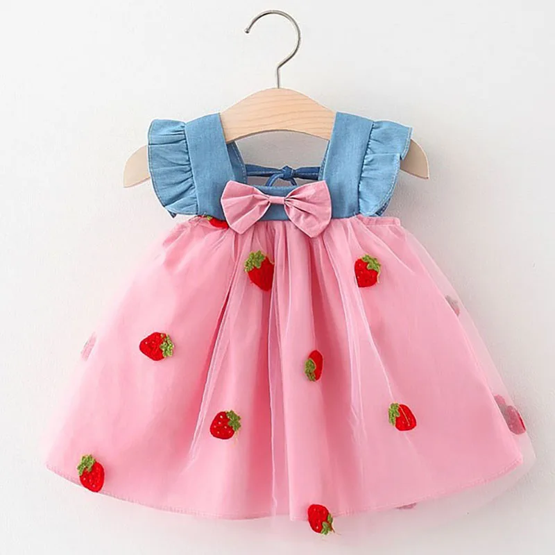 

Children's Girls Dress Summer Princess Dress Fluffy Yarn Fashionable Skirt Summer For The First Year Infant Gown Birthday Party