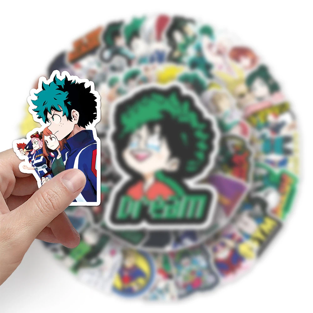 

10/30/50/106pcs My Hero Academia Anime Graffiti Stickers DIY Helmet Notebook Phone Guitar Classic Japanese Manga Decals Kids Toy