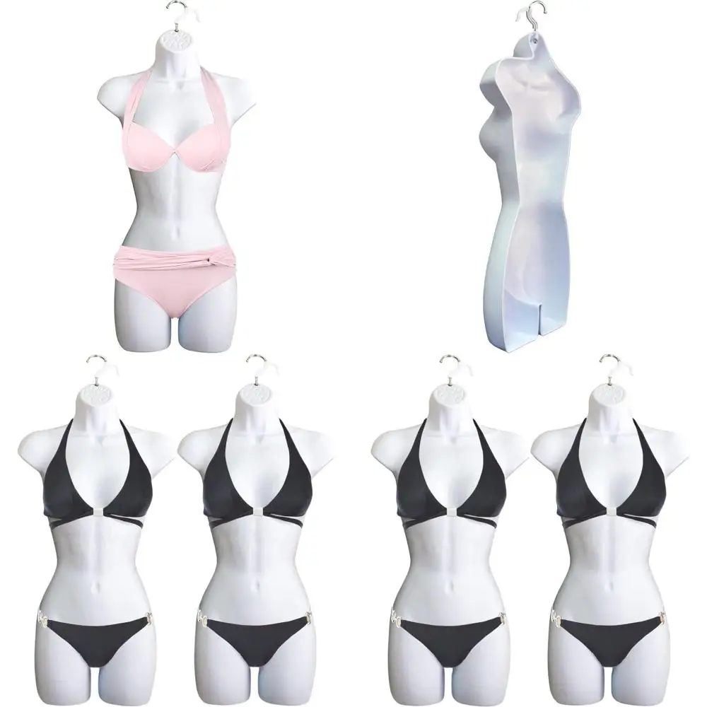 

Stackable Female Mannequin for S-M Clothing, White Set of 2 with Hanging Hook and Display Options
