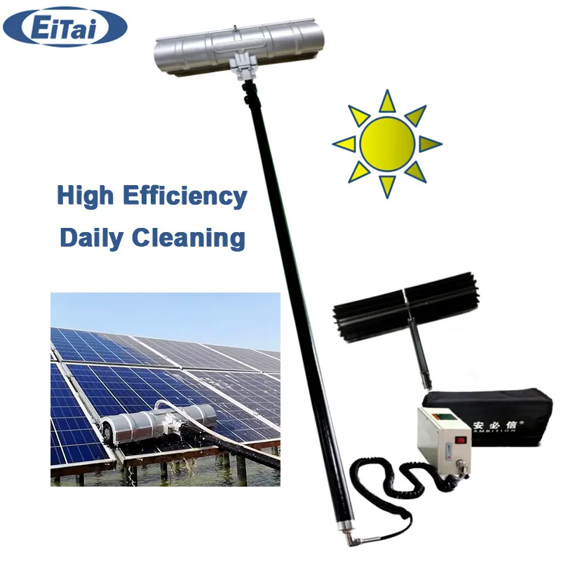 EITAI Best Sale Competitive Price C21 Solar Panel Clean Brush Automatic Cleaning Machine With Battery Option