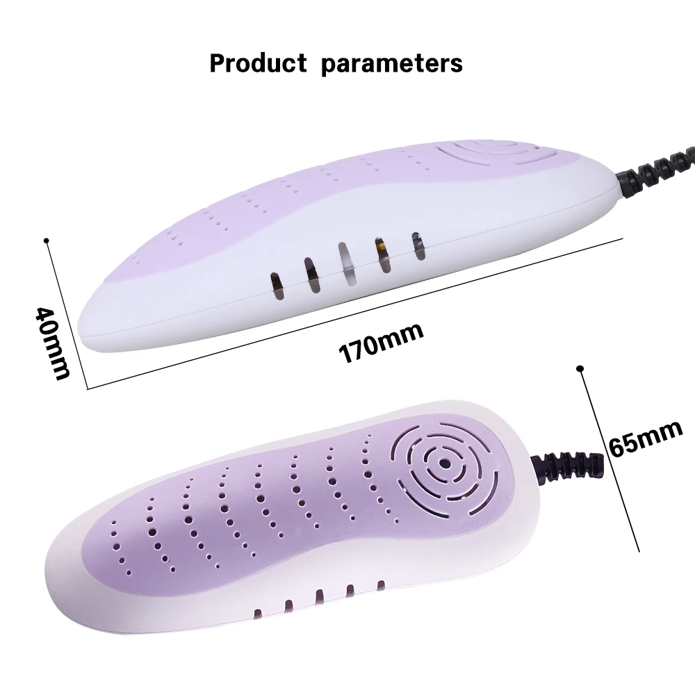 2025 Neuer elektrischer Schuhtrockner mit Timer, 4H, 8H, 12H, PTC-Heizung für Stiefelwärmer, Desinfektion, desodorierender tragbarer Trockner, blaues Licht