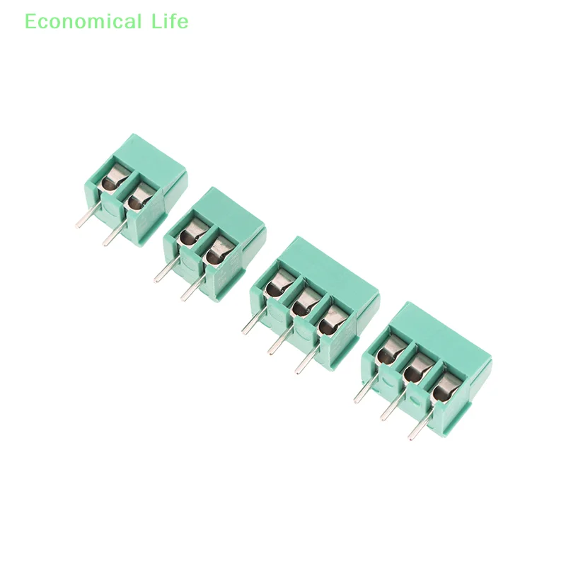 50pcs Kf350-2p 3p 3.5mm 300v 10A Pitch 2 3 Pin Spliceable Plug-in PCB Screw Terminal Block Connector FOR 24-18 AWG CABLE