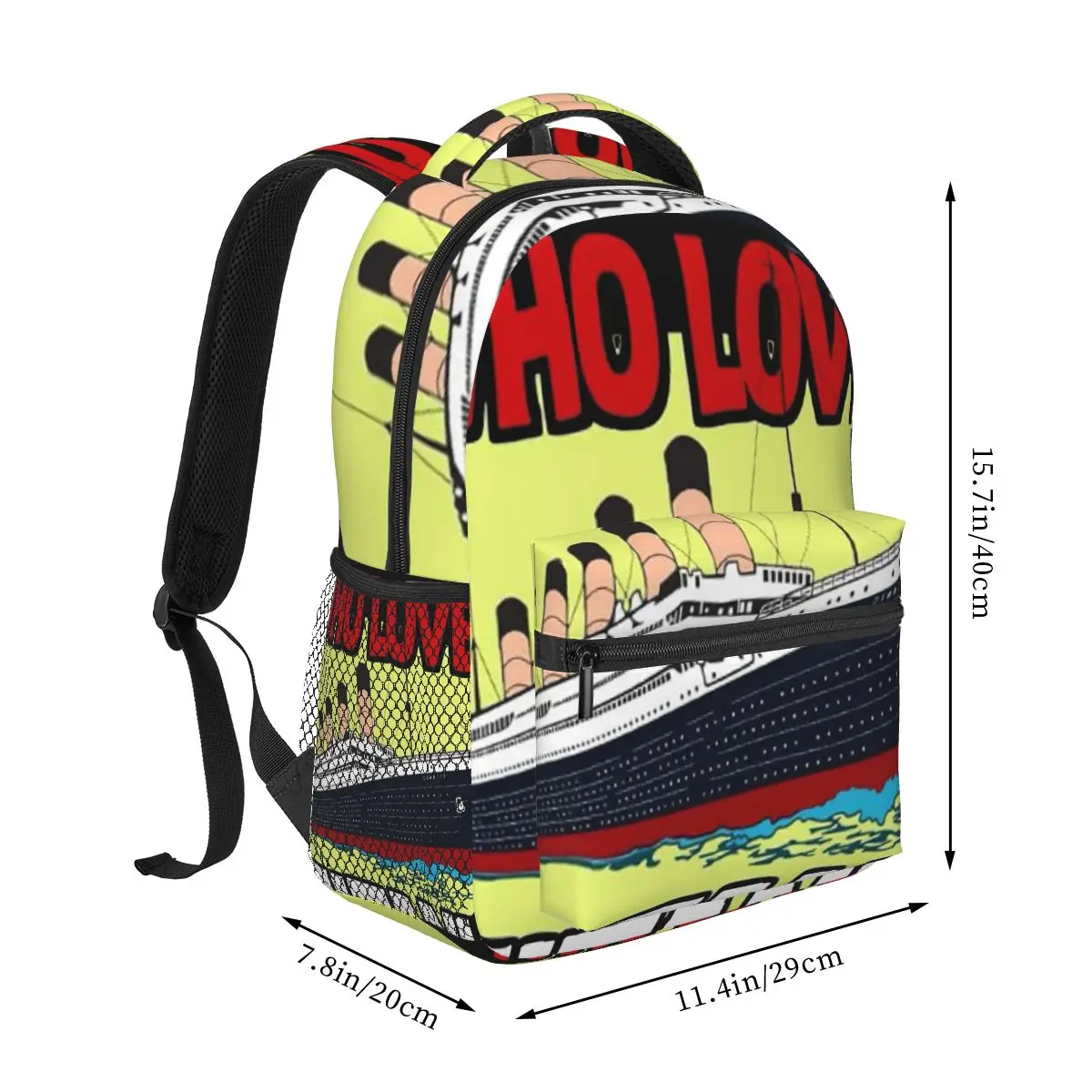 Just A Boy Who Loves Titanic mochila informal Unisex estudiantes ocio viaje ordenador mochila