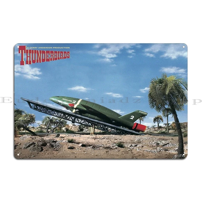 Thunderbirds Classic Iconic TB2 Thunderbirds TV Series Metal Plaque Custom Retro Wall Decor Home Wall Mural Tin Sign Poster