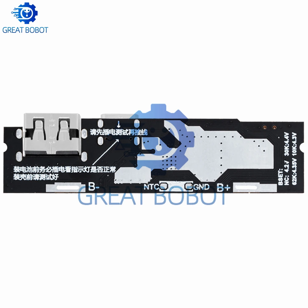 SW6106PD 18W QC3.0 QC2.0 Type-C Dual USB 18650 Power Bank Charging Module Power Indicator 1~10Pcs Optional