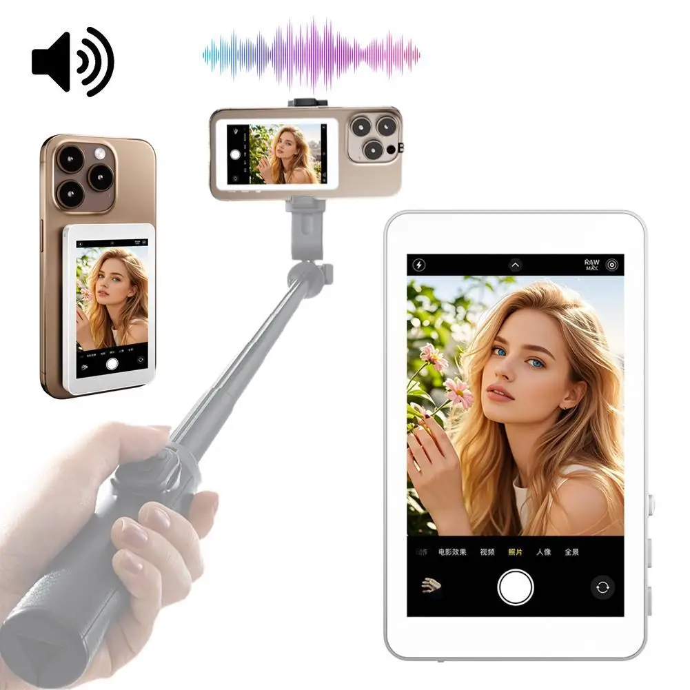 Adaptador de espelhamento de tela sem fio para iPhone e Android, projetor de tela de selfie de celular adequado para jogos de streaming ao vivo