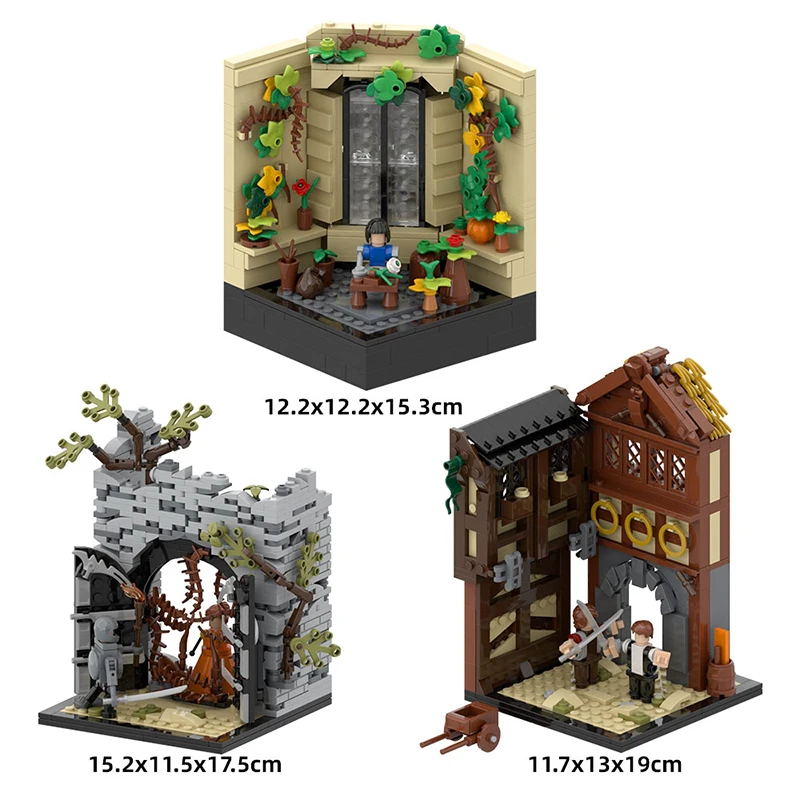 1281PCS The Witchers Yennefer Law of Surprise Building Blocks Assembly Street Scene Model Bricks Toy Family Friends Holiday Gift