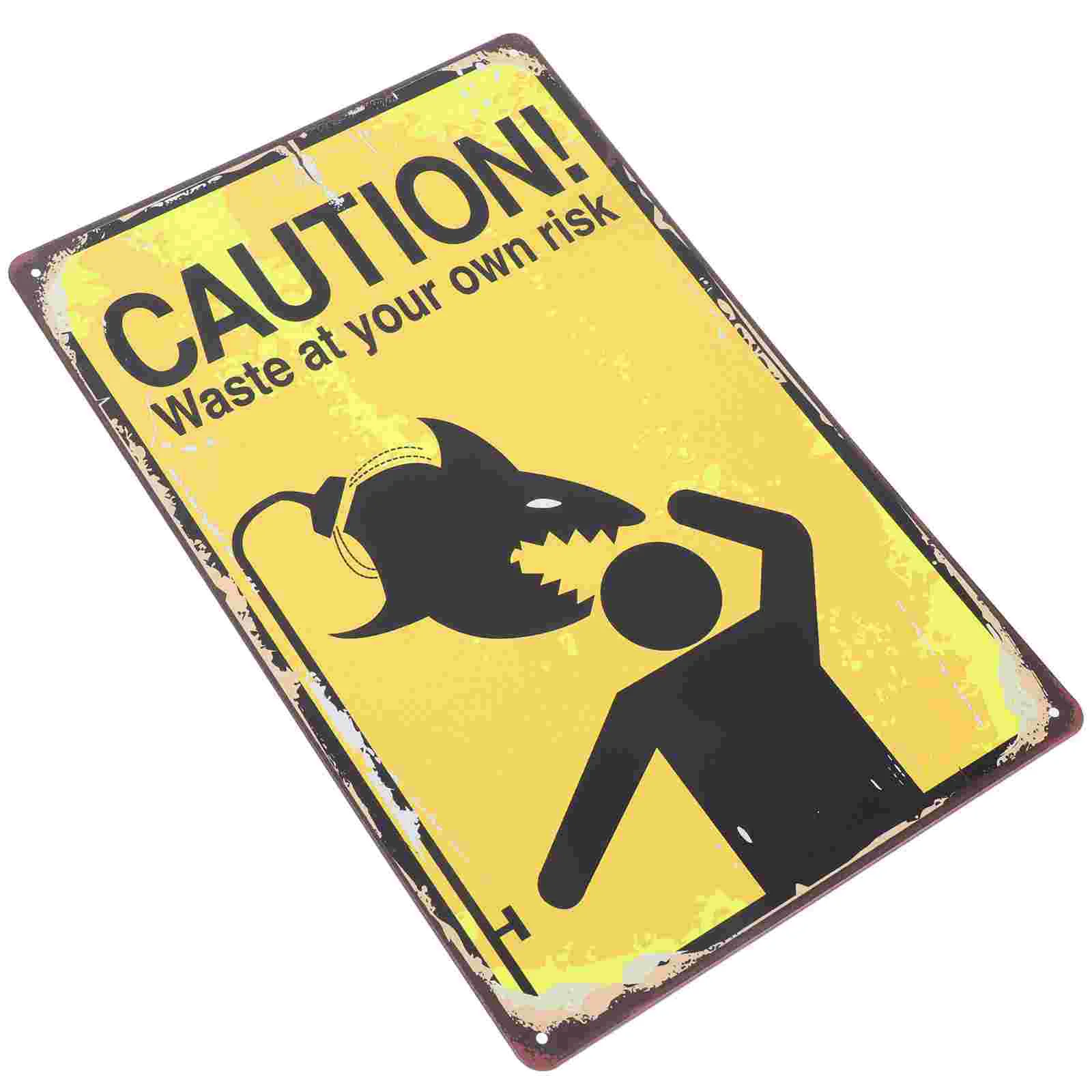 Warning Sign Security Signs Vintage Tips Caution Iron Metal Safety Indication Danger