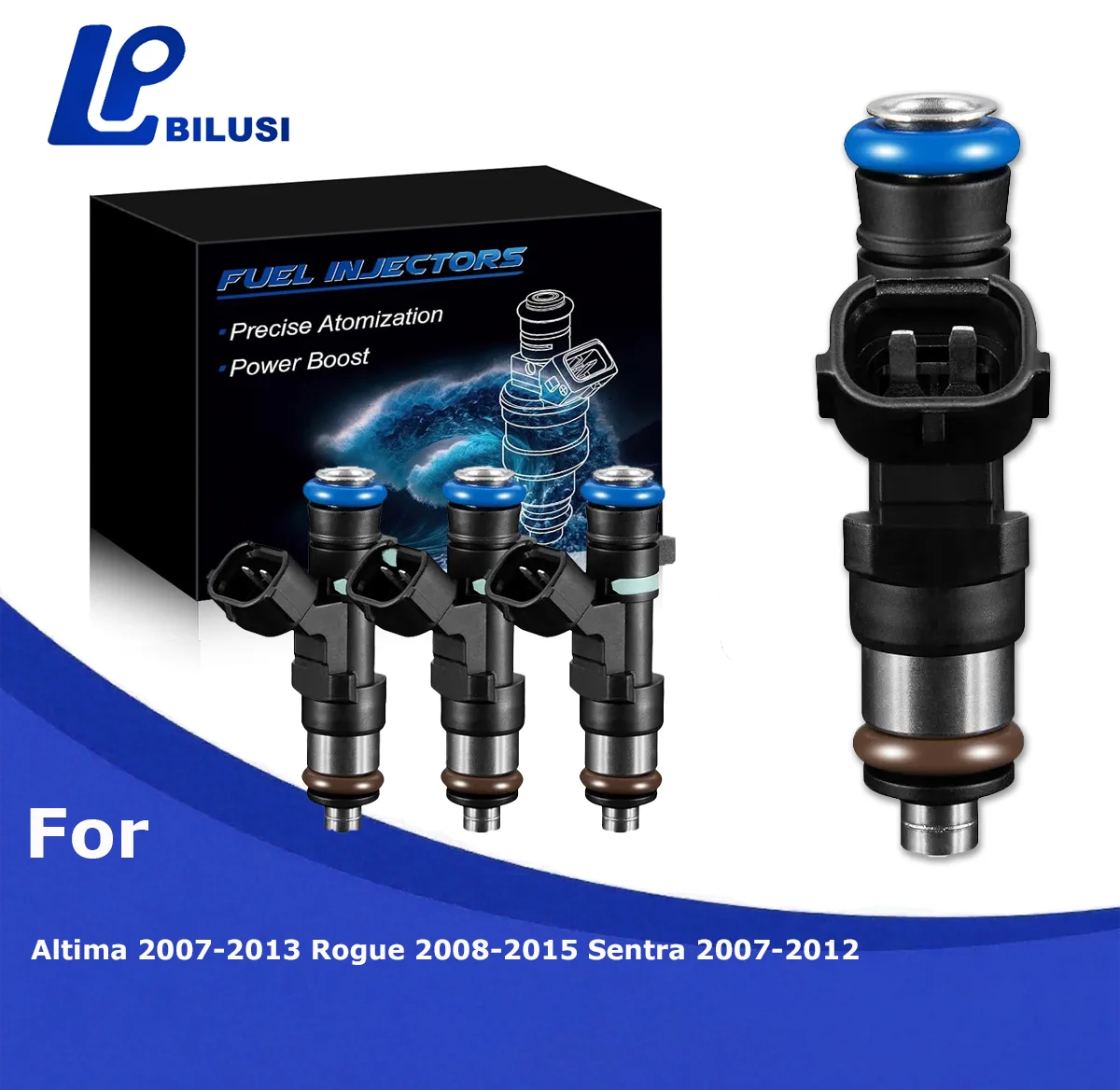 

Bilusi 0280158130 2.5L L4 Fuel Injectors for Nissan Altima 2007-2013 Rogue 2008-2015 Sentra 2007-2012 16600JA000 16600JA00B