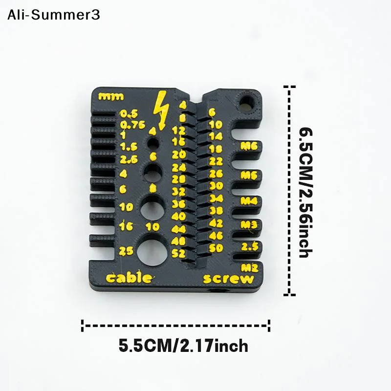 【AyS】1Pc 2026  Wire Gauge Screw Measuring Tool Thickness Gauge Standard Double-sided Ruler Portable Multifunctional Size Gauge