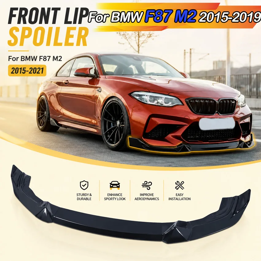 

Front Bumper Lip Spoiler Splitter Diffuser for BMW F87 M2 2015 2016 2017 2018 2019 2020 2021 Guard Protector Cover Body Kit