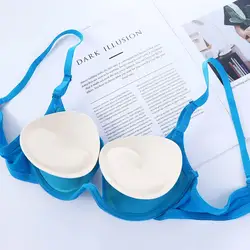 1Pair Thicker Sponge Bra Pads for Women Swimsuit Breast Push Up Enhancer Pads Removeable Invisible Inserts Cups