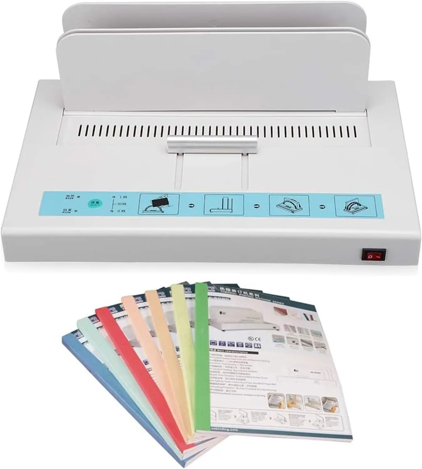 Thermal Binding Machine up to 500 Pages CPU Temperature Control PTC Ceramic Heating for A4  Letter Office Contract Report Binder