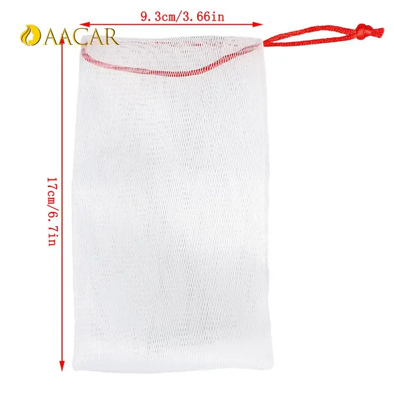 Bolsa de malla para limpieza de espuma, protector de jabón para ducha, baño, Red de espuma, desmaquillante, herramientas de limpieza facial, 5 unids/set por juego