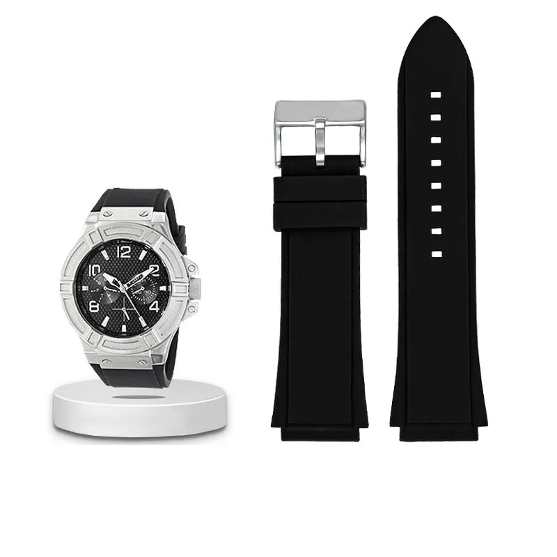 For guess W0247G3 W0040G3 W0040G7 Rubber watchband blue black 22mm Silicone Rubber braceletbrand sport watch strap