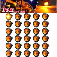 30/20/10 Uds 3/4 ""luz de posición lateral luces de coche indicadores delanteros traseros luz para camión autobús remolque furgoneta caravana barco luz trasera
