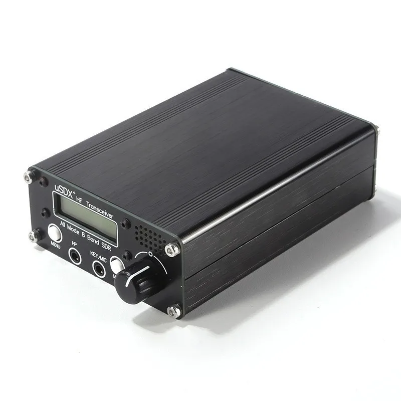 2024 USDR USDX + Plus V2 Transceptor SDR de 8 bandas HF SSB QRP LCD com display alto-falante microfone transceptor HF com plugue UE durável