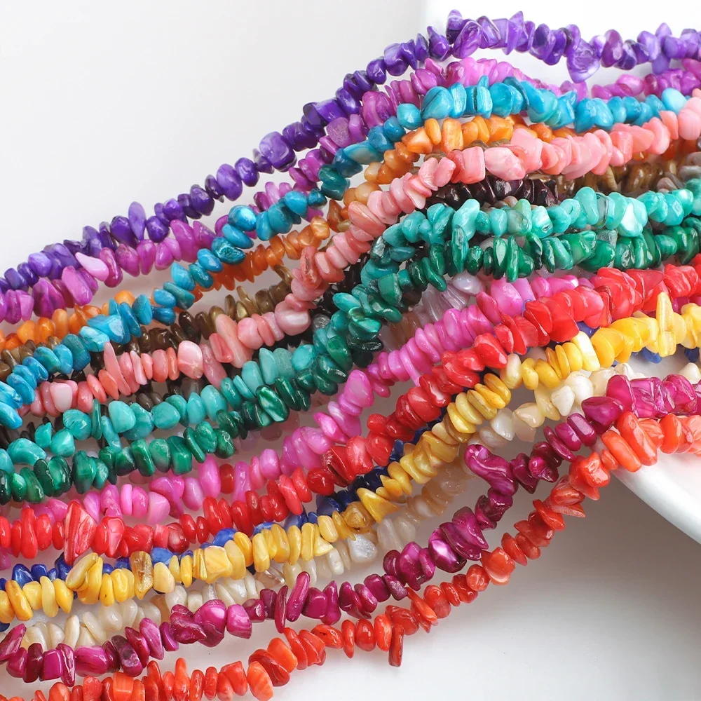 30' Freeform Gravel Chip Shell 5-8MM Irregular Natural Stone Beads For Making Charm DIY Phone Chains Garment Decor Sewing