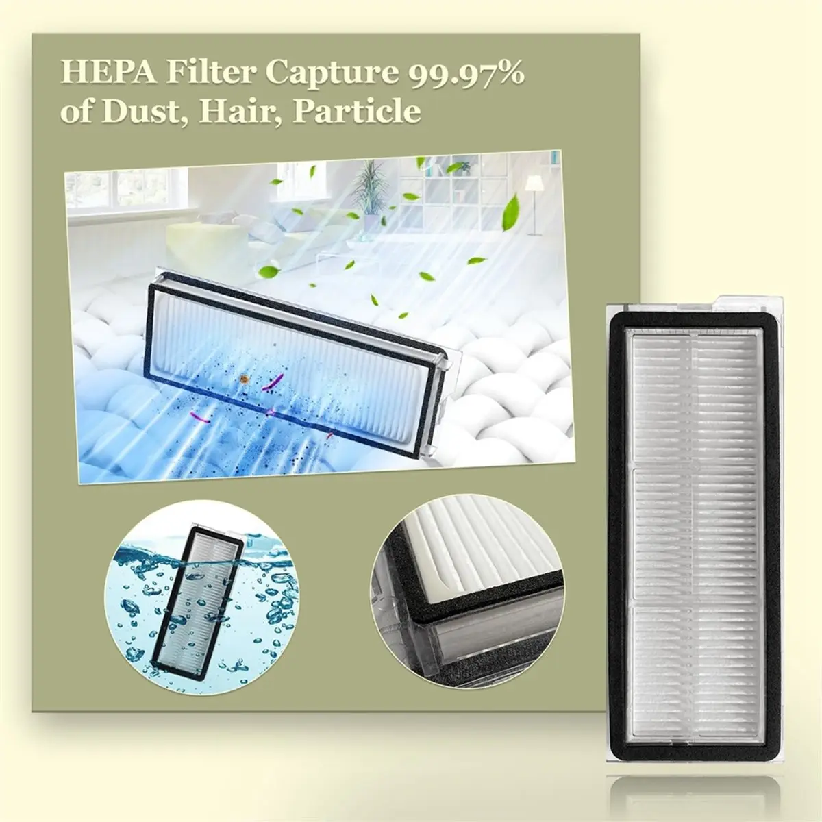 ABPO 21PCS Replacement Parts for Roborock QV 35A/QR 598 /QR 798 Vacuum Cleaner Part Main Side Brush Hepa Filter Rag Dust Bag