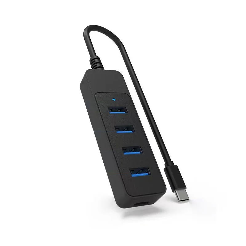5 منافذ USB عالية السرعة محول الكمبيوتر المتوسع HUB مع مصباح ليد متعدد نوع C الفاصل لأجهزة الكمبيوتر المحمول USB-C اللوحي