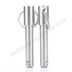 MJ115.1 All Stainless Steel Solid Quick Release Pins Usable Length 10~100mm Spring Ball Lock Safey Latch Pins With Ring