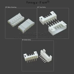 100pcs 6P JST PH 2.0 Plug 2.0mm Pitch 6 Pin Male and Female Housing Header Connectors Electric Cable Electrical Wire Connector