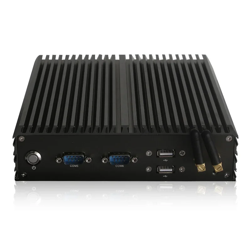 Caixa integrada PCs Edge Computing J1900 Industrial Edge Mini Computador para com 6COM 6USB