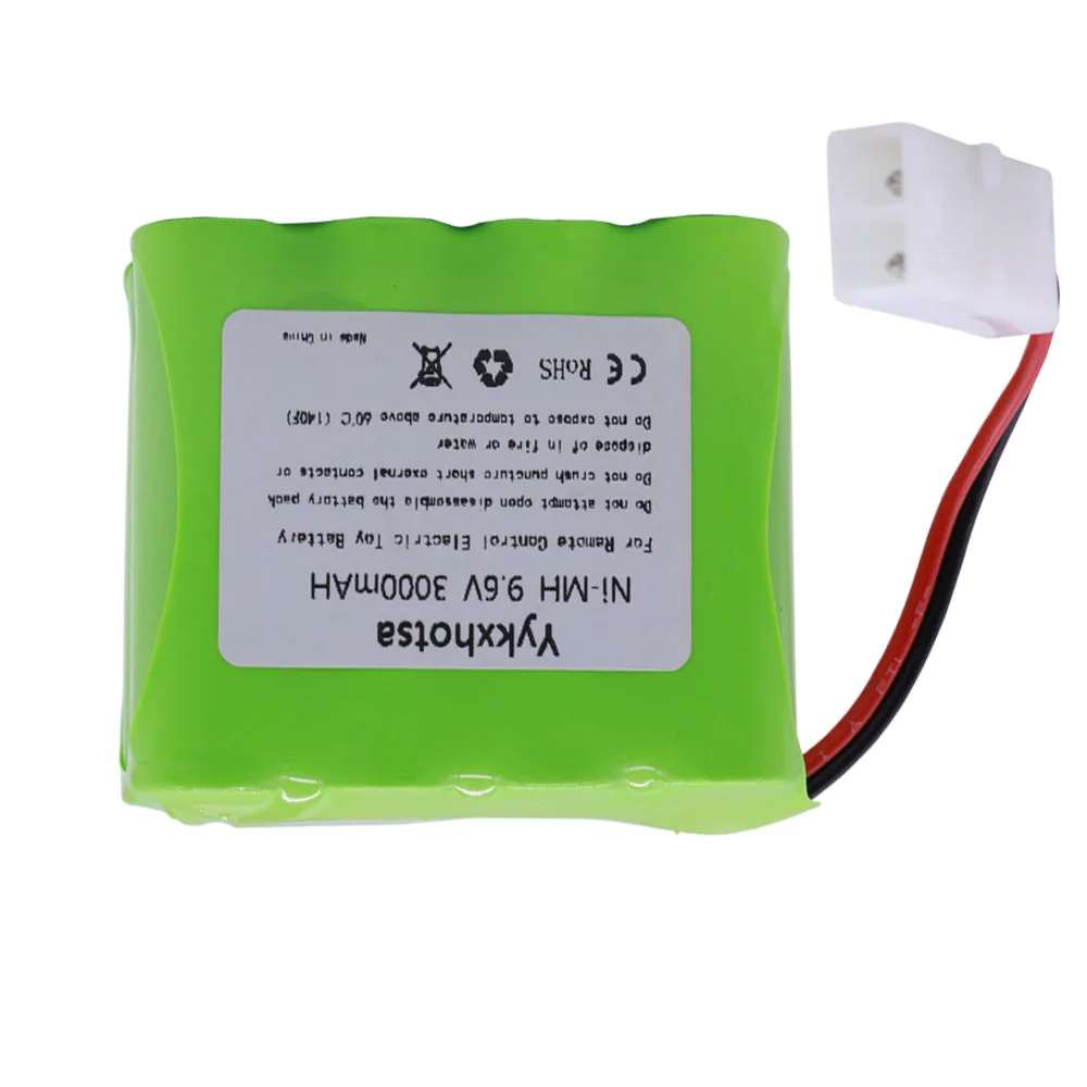 Bateria nimh para brinquedos rc, 9.6v, 3000mah, para trens, barcos ou pistola ni-mh aa, bateria dupla, 9.6v