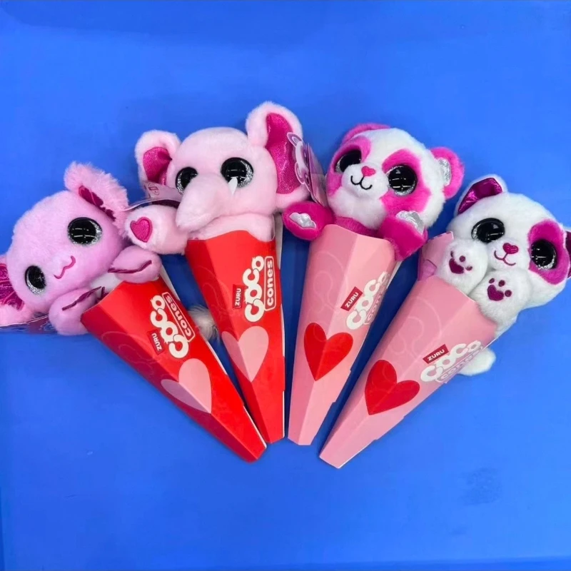 

Zuru Cute Big Eyed Cute Love Icecream Series Kitten Panda Elephant Cute Animal Dolls Kawaii Toy Birthday Gift Home Decoration