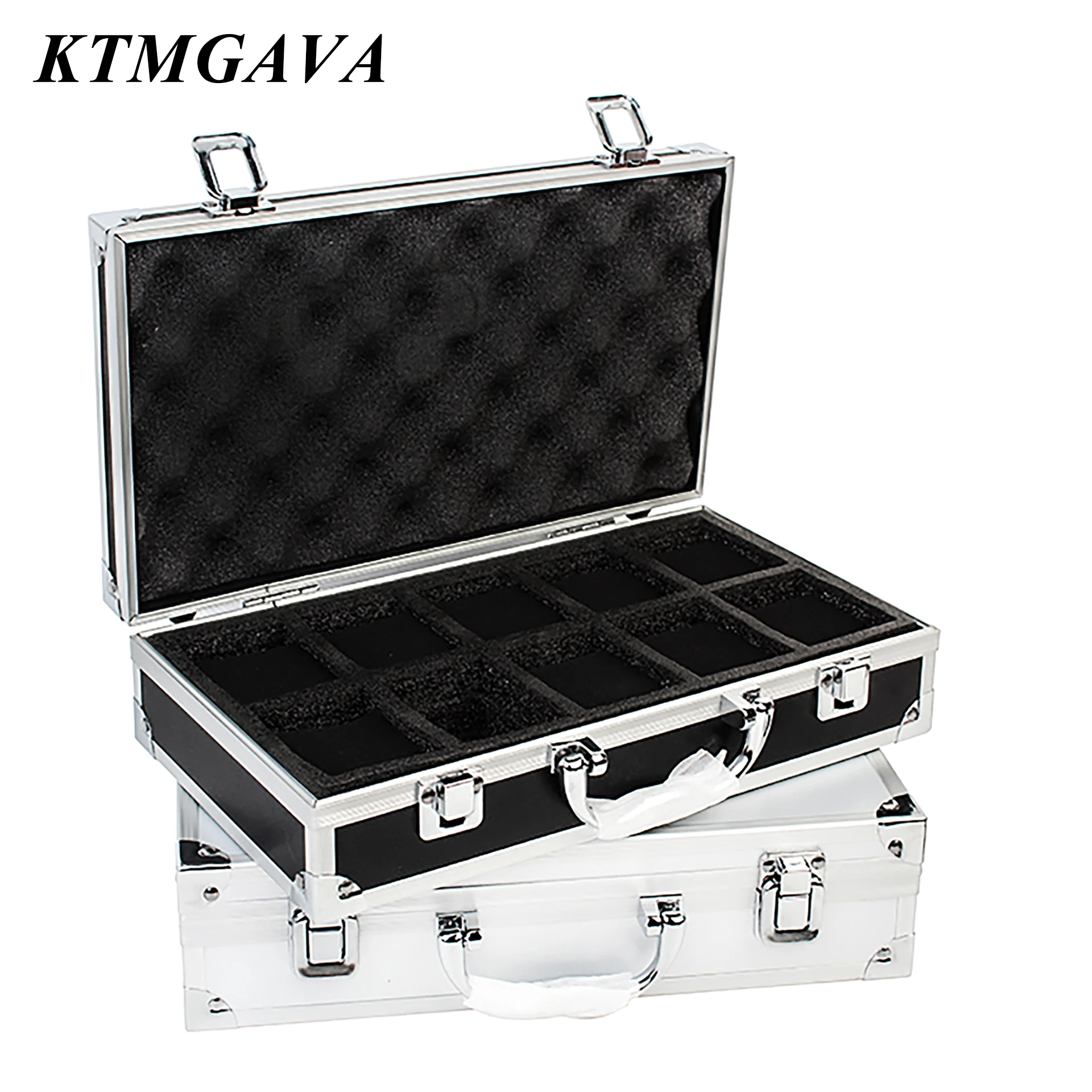 10 Slots Watch Storage Box  Aluminum Alloy Useful Jewelry Wrist Watches Holder Display Box Watch Holder Box Organizer Toolbox