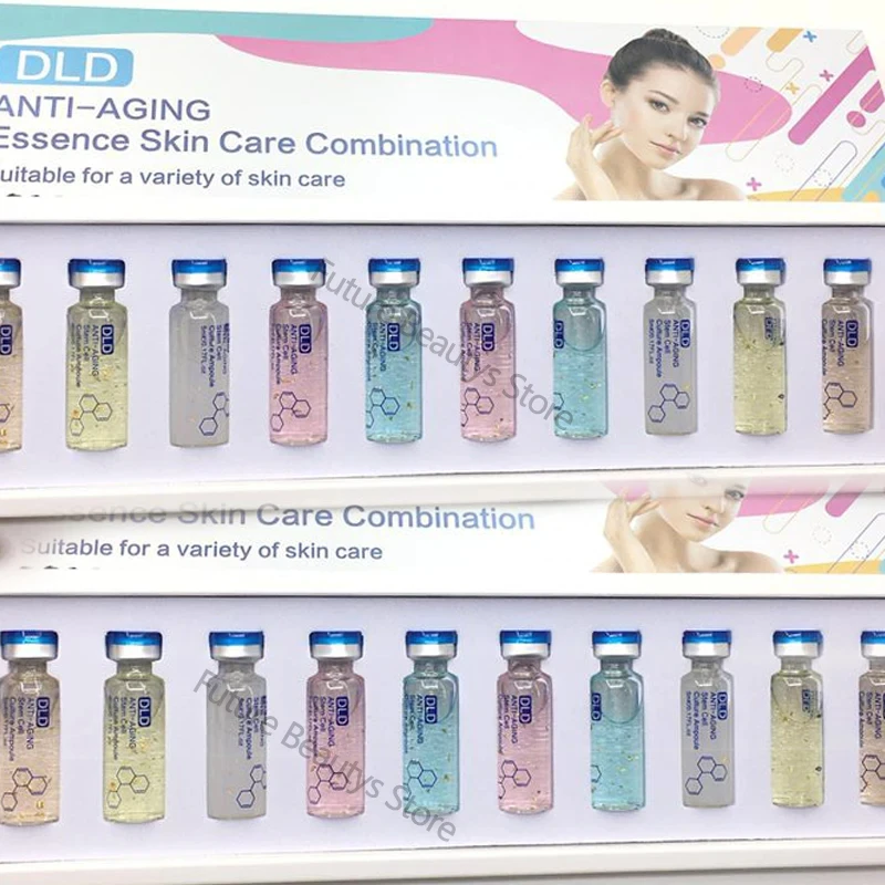 

10Pcs BB Cream Skin Care Set 5ml Pure Hyaluronic Acid Serum Improve Fine Lines Cream Brightening For Repair Facial Skin Spa Care