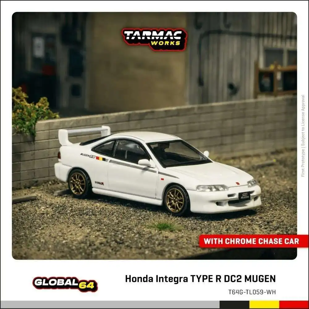 

PreSale TW 1:64 Honda Integra TYPE R DC2 MUGEN Championship White Diecast Car Model Collection Toys Tarmac Works