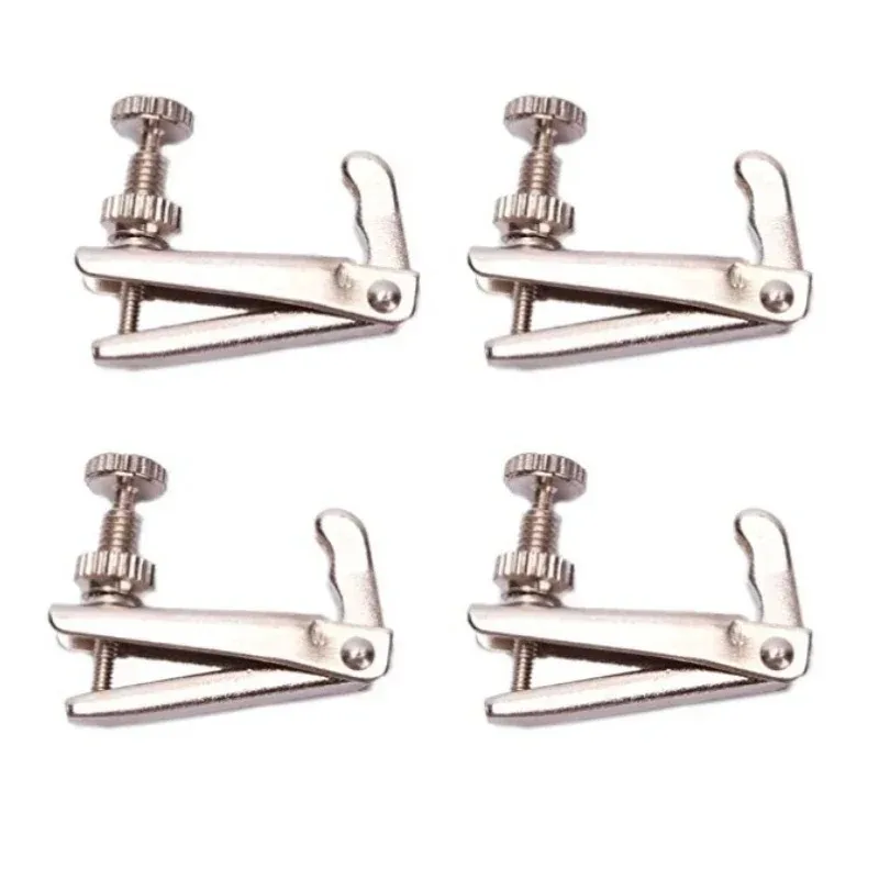 Cobre e níquel liga sintonizador para violino, acessórios para 3/4, 4/4 tamanho, 4pcs