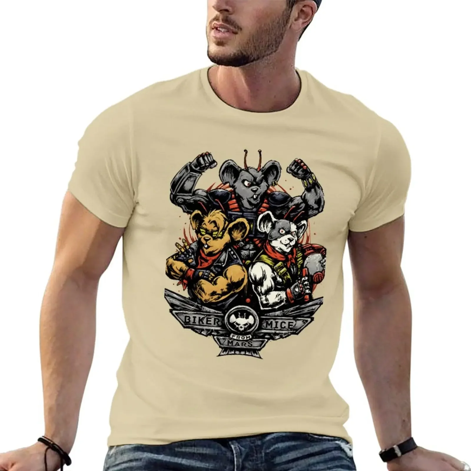 Tees Korean Fashion Cute Tops Oversizeds Mens Tall T Shirts Biker Mice From Mars T-shirt Men Clothing Graphic Funny Summer Tops