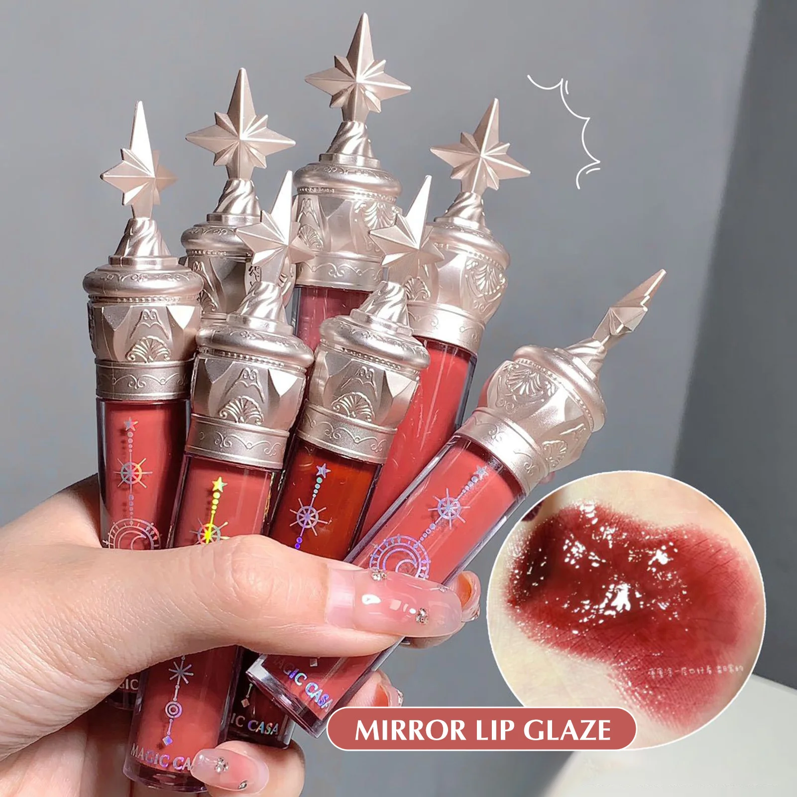 3pcs Natural-Looking Mirror Lip Gloss Moisturizing Full Coverage Revitalizing for Women Girls Cosmetic Supplies EIG88