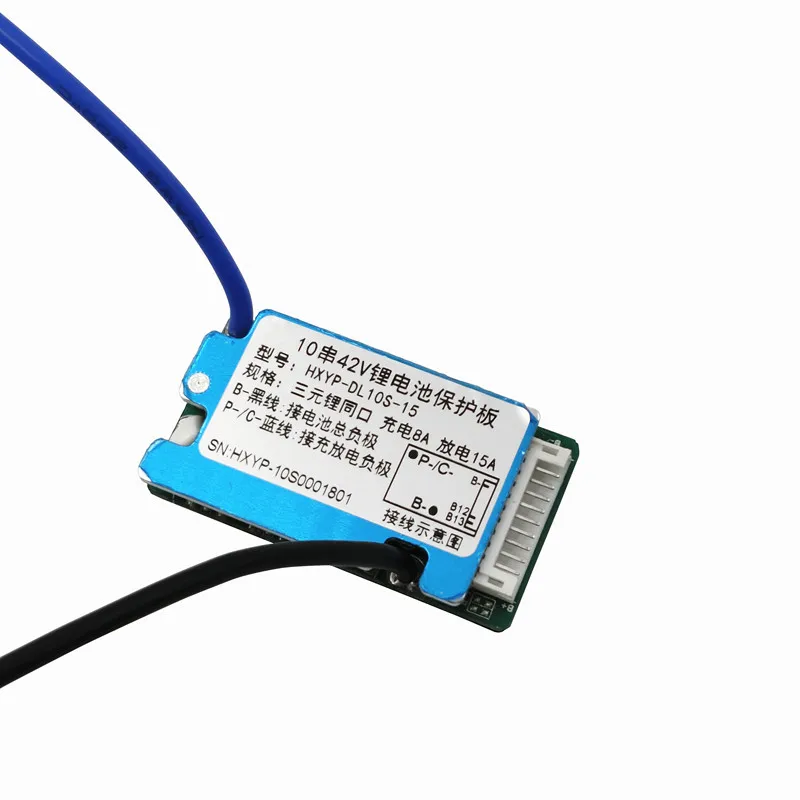 48V BMS 10S 13S 15A 18650 BMS dla trójskładnikowej baterii litowej rower elektryczny BMS 48V z ochroną przed temperamentem Common/Split