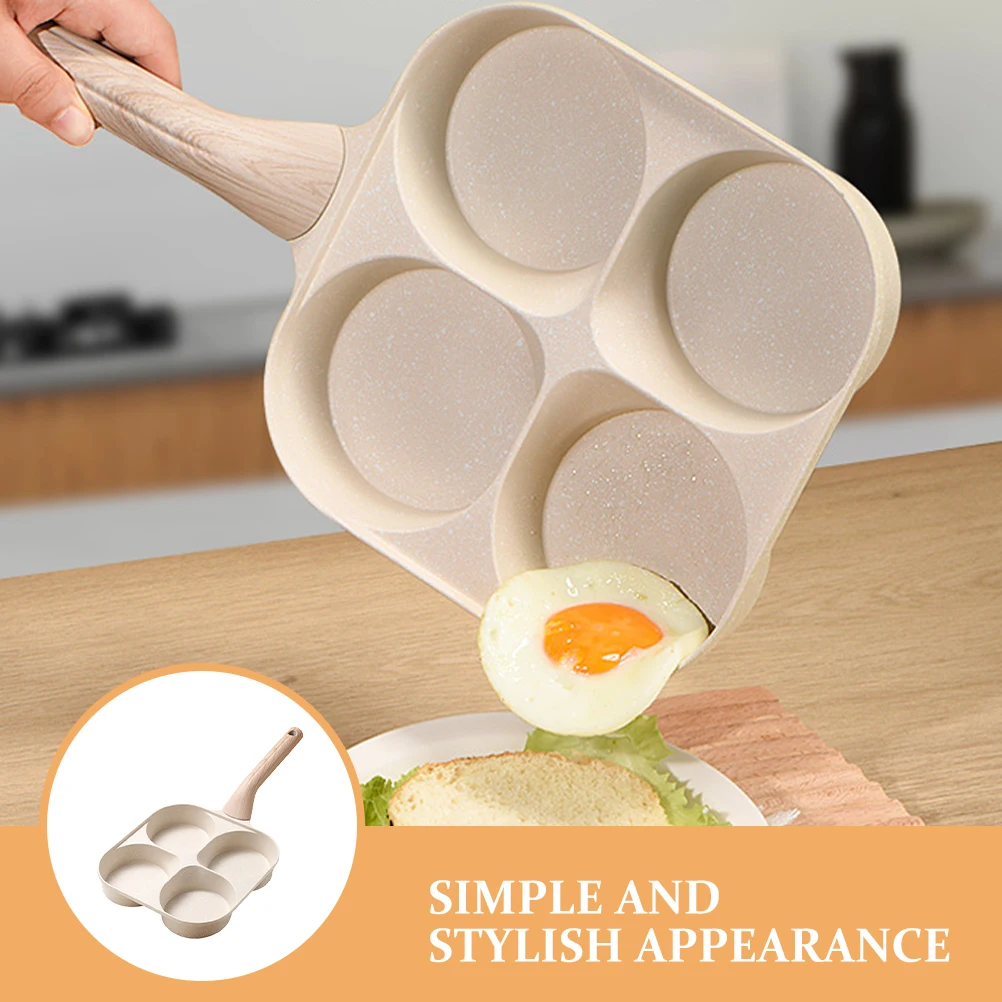 

4 Cup Burger Pan Egg Pans Nonstick Nonstick Breakfast Fryer Divided Skillet Omelette Maker Divided Skillet Cooking Pans